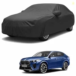 Sulfar 100% Water Resistant Car Body Cover Compatible with Mirror for BMW X2 (Triple Stitched Full Bottom Elastic, Dark Grey)
