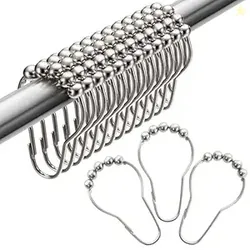 HASTHIP Stainless Steel Curtain Hooks Approx. 6 x 4cm/2.3 x 1.6 inch,