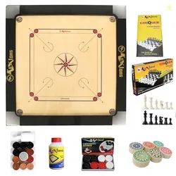 KOXTONS - Carrom Board 36 INCH Full Size with 3  Border & 8 mm Ply (Pr