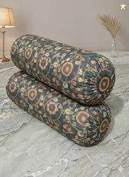 Decor Polyester Fibre Bolster Pack of 2 Solid REAL SOFT FIBRE BOL...mo