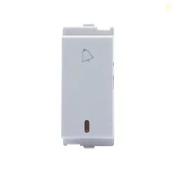 Wipro Northwest Venia 6A Bell Push With Indicator, White (pack of 20)