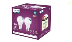Philips 9-Watts Multipack B22 LED Cool Day White LED Bulb Pack of 2, (