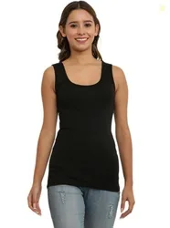 dazico Casual Sleeveless Solid Women Black Top