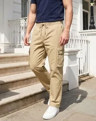 SHEIN Shein Full Length Elasticated Drawstring Waist Cargo Pants