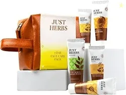 Just Herbs 7 Days Face Care Pack Skincare Essentials Combo with Facewash | Honey Facial Gel | Honey Exfoliating Gel | Herbal Massage Cream and Anti Bl