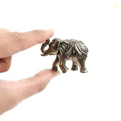 The Spiritual Living Premium Brass Elephant Idol Miniature | 1.5 Inch