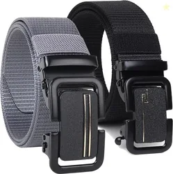 PROVOGUE Men Casual, Formal, Evening, Party Black, Grey Nylon Bel...mo