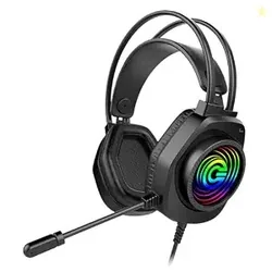Circle Aura Auster Wired Gaming Over Ear USB Headphones 3D RGB for Hea