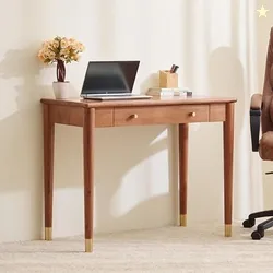 Home Centre | Amanda Acacia Wood Study Desk with Drawer | Solid Wood |