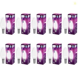Philips 4-Watt 400-lumen Frosted Candle E14 Base (Cool White Pack of 1
