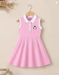 TRAMPOLINE Girls Collar-Neck A-Line Dress