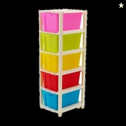 J K INTERNATIONAL 5 Compartments Plastic Modular Drawer