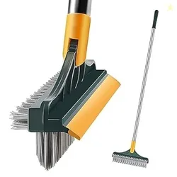 SOULWARE Bathroom Cleaning Brush with Wiper 3 in 1 Tiles Cleaning Brus