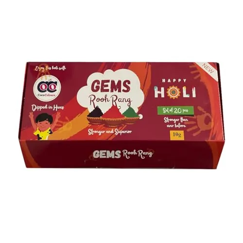 EITHEO Kids Soft Toys Stuffed Toys Natural Gulal Gift | Eco-Friendly Biodegradable Color | Organic Multicolour Gulal | Non-Toxic & Skin-Friendly | Washable & Easy to Remove (gems rooh rang)