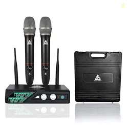 Audio Array UHF Wireless Microphone System | Anti-Feedback Technology | 100-150M Range | 6-8H Battery Life | 630-690MHz | 126dB SPL | for Stage & Kara