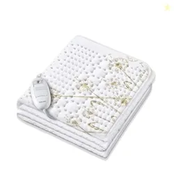 Beurer German Engineering UB 33 Electric Underblanket for Single Bed I German Engineering I 3 Temperature Settings I Printed Cotton Top I Overheat Pro