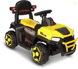 Miss & Chief Super Speedo Rechargeable Car 6V & 6.5Ah Battery| Bluetooth & USB Music Player Car Battery Operated Ride On (Yellow)