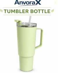 AnvoraX Tumbler Bottle with Handle & Straw | Leakproof | Large Ca...more