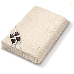 Beurer German Engineering UB 56 Double Electric Blanket I Fast Heating I Teddy bear fabric I Dual Temperature Controller I Auto Shut-Off I Machine Was