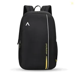 Aristocrat Nova 15L Laptop Backpack for Men & Women with Bottle Pocket | Padded Shoulder Straps Multi Compartments | Travel & College Bag | Dark Black | Side Pockets, Adjustable Straps, Durable Fabric & Zipper, Office/ College/ Casual Bag, Unisex, 1-Year Global Warranty