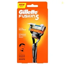 Gillette Fusion 5, Shaving Razor For Men | With Beard Shaping Back Blade | 5 Blades For Your Perfect Shave | Styling Back Blade For Your Perfect Beard