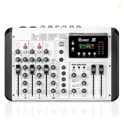 6-Channel Hybrid USB Summing Mixer | 4 Analog & 2 Digital Channels |192kHz/24Bit OTG Recording| 99 DSP FX| BT Connectivity | 2XLR Mic Inputs |Phantom