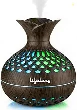 Lifelong Flower Home Humidifier & Essential Oil Diffuser | 300ml Tank Capacity | Ultrasonic Aromatherapy for Home, Office & Bedroom with Soothing Ligh