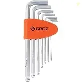 7 Hexagon Keys with Ball End - SAE| Ideal for automotive, household & industrial applications| S2 Steel Construction| Corrosion Resistant| Conforms to
