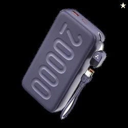 Ambrane 20000 mAh 22.5 W Compact Pocket Size Power Bank (Purple, ...more