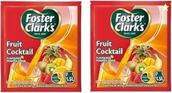 Foster Clark Fruit Cocktail Flavored Powder Drink 20g Packet - Makes 1.5L (2 x 20g) | Imported Drink Mixes | Rich Beverage Mix for Instant Refreshment