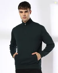 Teamspirit Men Regular Fit Half-Zip Sweatshirt