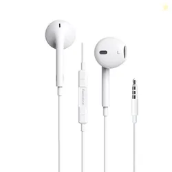 twance ME-Pro 203 Wired Earphones with 3.5mm Aux Jack  in-Ear Headphones with Built-in Microphone, Stereo Sound, 1.2m Tangle-Free Cable  White  Com