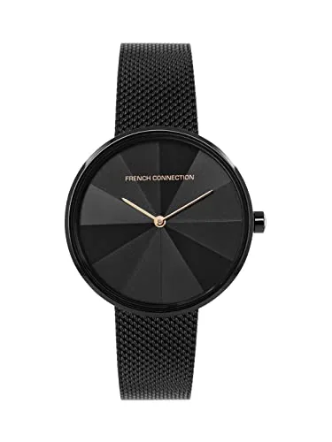 French Connection Stainless Steel Analog Black Dial Women's Watch-Fcl21-B