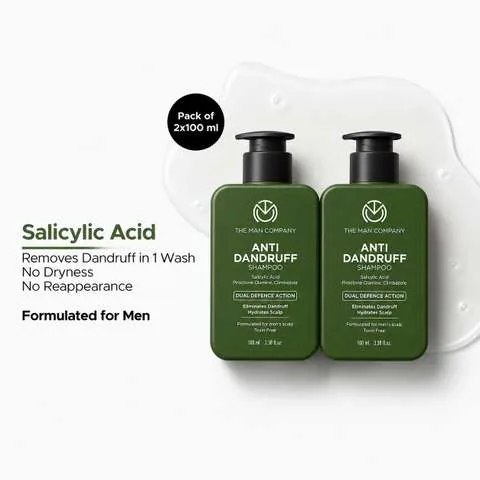 THE MAN COMPANY Anti Dandruff Shampoo for Men| 2% Salicylic Acid|...more