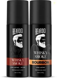 BEARDO Whisky Smoke & Bourbon Body Spray | Long Lasting Deo Sprays Combo Deodorant Deodorant Spray  -  For Men 270 ml, Pack of 2