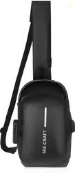 LUHI Small 6 L Laptop Backpack 6L Anti Thift cross body bag for boy's & girl's Black