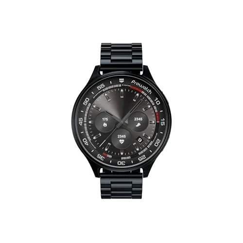 Newly Launched ProWatch Xtreme with Enhanced Fitness Features - 1.43" AMOLED AOD Display | Inbuilt GPS Altimeter, Barometer & Compass | Corning Gorilla Glass 3 | Body Energy Features (Metal Strap)