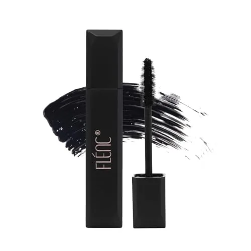 Flénc Fringe Waterproof Mascara Black | 24H Long-Lasting Smudge-Proof Formula | Volumizing, Curling & Lengthening Mascara for Women | 15 ml