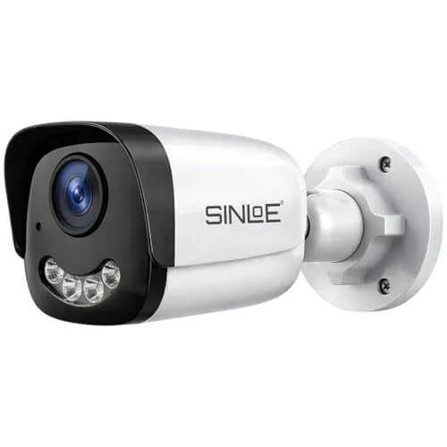 SINLOE Wired 2 MP Color Night Vision Day/Night 24 Hour Full Color Vision 1080P Full HD AHD Weatherproof Bullet Outdoor CCTV Compatible for All 2MP and Above AHD Supporting DVRs, 1 Unit
