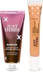 Just Herbs Strobe Cream & Dewy Serum Foundation Natural SPF 30+ | Pack of 2 Pack of 2