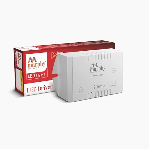 Murphy LED Strip Light Driver (White, 25W, 12V, 2A) Pack of 4