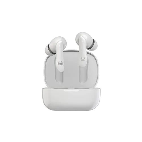Ekko Earbeats T06 in-Ear Truly Wireless Earbuds with 60H Playtime,10MM Driver, ENC Call Noise Cancellation, Touch Control TWS, with Mic, Massive Bass, IPX4 Water Resistance (T06,White)