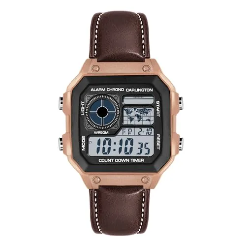 Carlington Endurance Series Digital Wrist Watches for Men with Transparent Case Cover - CT_9079