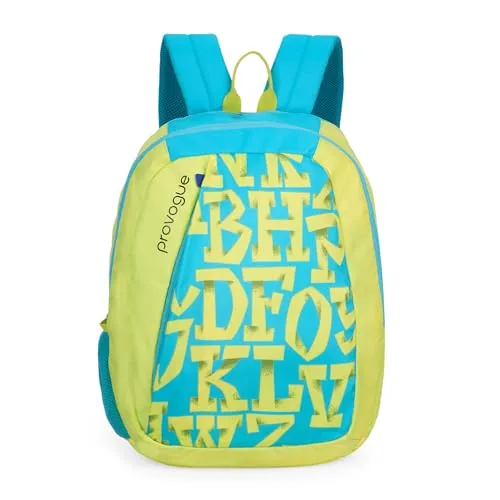 Provogue Alpha everyday laptop backpack with large compartments | College bag for girls, school bag for boys, travel bag with external bottle holder, laptop bag for men & women |25 Ltr (Lemon Yellow)
