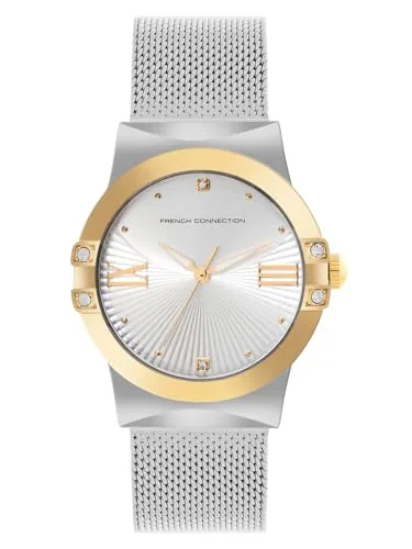 French Connection Chic Silver Round Dial Women's Watch - FCU1SM