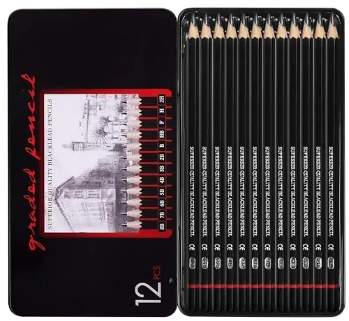 Corslet Sketch Pencils for Drawing | Professional Graphite for Art Drawing & Shading | Art Pencils for Sketching, Shading Pencils for Artists, Graphite for Illustration & Detail Work