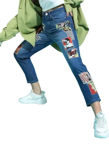 Tokyo Talkies Women Stunning Blue Mom Fit Stretchable Jeans
