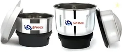 SPHINIX Combo Chutney Jar Mixer Jar (250ml 500ml) Fit on 2 Lock & 4 Teeth Coupler Mixer Juicer Jar 500 ml