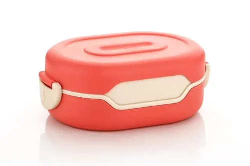 OLMARTT KITCHENWARE Insulation 2 Compartment Lunch Boxes Leak Proof Reusable Freezer Safe Lunch Box for Kids Tiffin Box for Boys, Girls, School & Office Men. Pack of 1 Multicolor