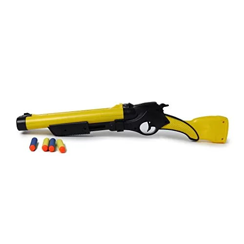 Toyzone Batman Double Barrel Shotgun-58786 | Foam Blaster Double Barrel l Gun | Safe and Long Range | Lock & Load Pump Action | 5-Play Shotgun Shells with Gun | Shotgun Boomstick | Pull & Action Pro-Shot | For Kids, Teens